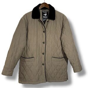 Bromley Sport Jacket MP Quilted Thermolite Light Puffer Velvet Trim‎ Chore Coat